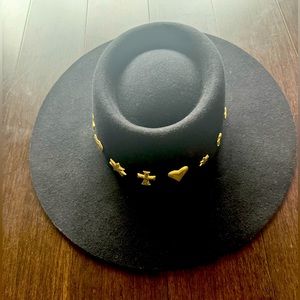 Black Celestial Boater hat